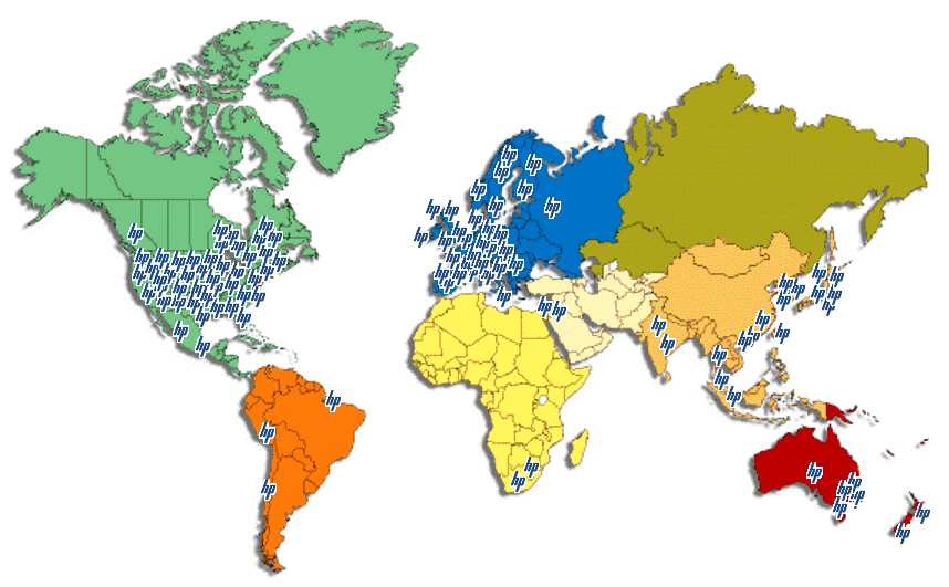 [map with OpenVMS ambassadors locations]