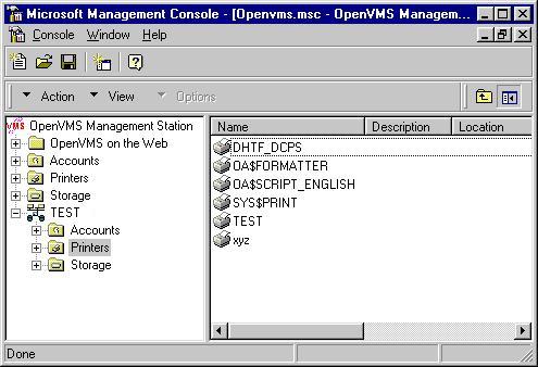 OpenVMS.msc - OpenVMS printers